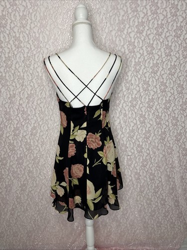Vintage Hampton Nites Petites Floral Print Layered Multicolor Dress Size 8 P - Picture 8 of 15