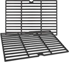 Grill Cooking Grates Grid 2-Pack Cast Iron Replacement 15.5" For Dyna Glo BBQ