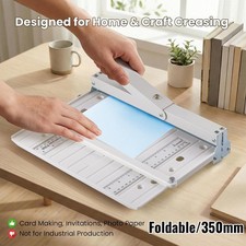 Foldable Manual Paper Creasing Machine W/ Ruler Scorer 350mm Paper Cover Creaser