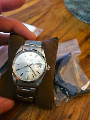 Rolex Oysterdate Precision Ref. 6694 Handaufzug Stahl silbernes Zifferblatt