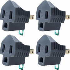 3 Prong to 2 Prong Adapter, Polarized Grounding Converter, 3-Prong Plug Adapter,