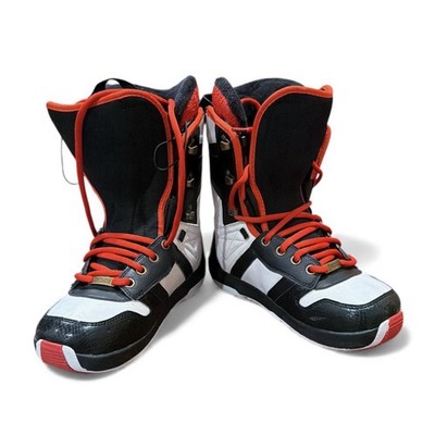 Bonfire Blaze Size 7 Mens Snowboard Boots Black White Bright Red B-1 blaze