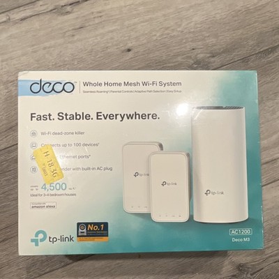 TP-Link Deco M3(3-pack) Mesh Wi-Fi System AC1200, Ethernet, Alexa Compatible
