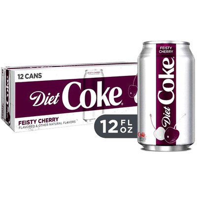    Diet Coke Fiery Cherry   12 fl oz Cans 12 Pack Fridge Pack FREE SHIPPING!!