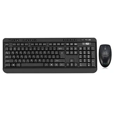 Adesso Antimicrobial Wireless Desktop Keyboard and Mouse (WKB1320CB)