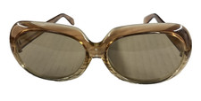 Vintage Women's 1970  s Thick Oversized Sunglasses Made in Germany Brown Honey
