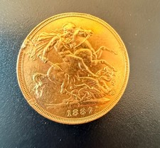 1887 Full Gold Sovereign Melbourne Mint Queen Victoria Head Sigma Tested