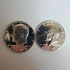 Two 1970 S Kennedy Half Dollars 40% SILVER "PROOF" Minor Defects (Exact) AZ