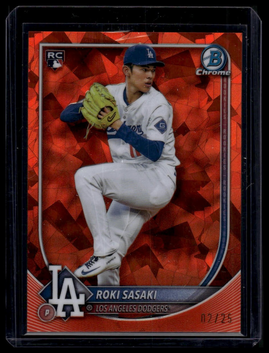 2025 Bowman Chrome Sapphire Edition #12 Roki Sasaki Orange Sapphire #/25
