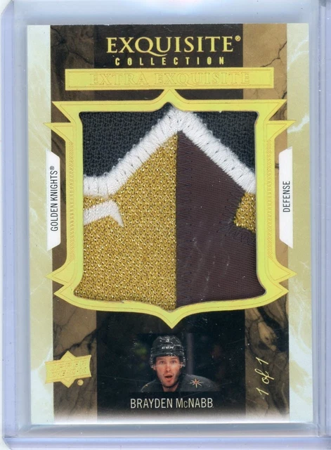 2025-26 Exquisite NHL Extra Exquisite Brayden McNabb 1 of 1 1/1 Jumbo Patch!