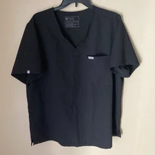 FIGS Women’s Techinical Scrub Shirt Black Workwear ; Sz. XXL