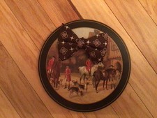 Vintage Brown Bow Tie 1970s Oversized Large Butterfly Clip On