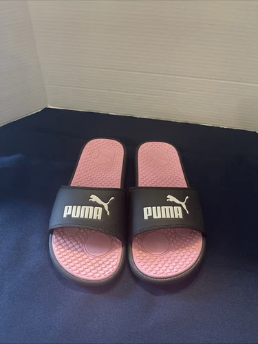 Sandali donna Puma neri e rosa slip on taglia 8