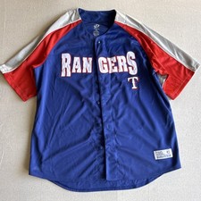 Texas Rangers Dynasty  MLB Officially Licensed Jersey XL Blue Red Gray Baseball