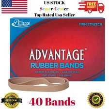 Alliance Rubber 27075 Advantage Bands 1 Pound 7 x 5/8 inches, Beige