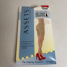 Assets by Sara Blakely Hi-Waist Mid-Thigh Shaper Nude Size 1 Shapewear
