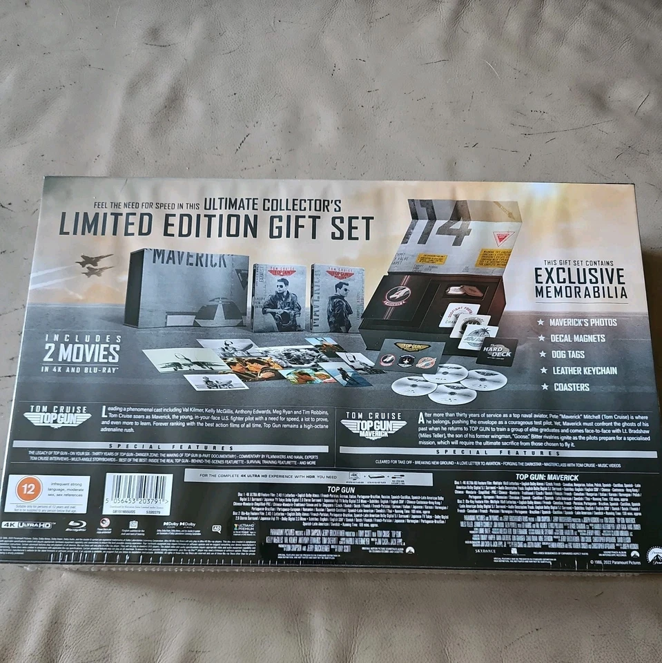 Top Gun/Top Gun Maverick Ltd Ed Steelbook Superfan Collection 4K UHD/Blu Ray NEW - Image 3 of 4