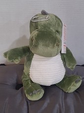 NWT Carters Just One You Green White Ribbed Dinosaur Dino Plush Baby Toy 67840