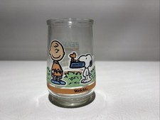 1991 Welch's Jelly Jar Peanuts Two for Lunch Please Charlie Brown Snoopy #6