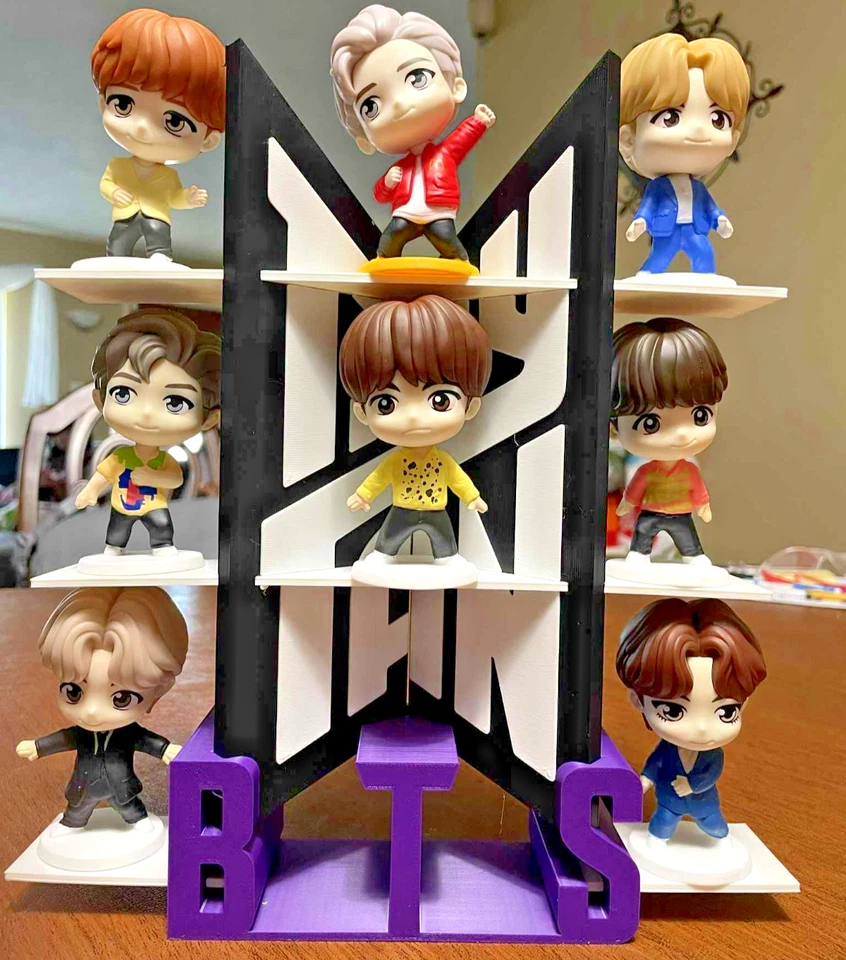 Soporte de exhibición TinyTAN BTS inspirado en McDo - Estante BTS impreso en 3D Foto 4 de 4