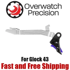 Overwatch Precision TAC Trigger w/ Bar for Glock 43 G43 - Black/Blue (28327)