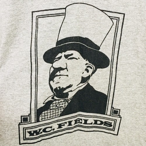 Vtg Artex W.C. Fields T-Shirt Adult S (34-36) Tee Shirt Heather Gray XS Fit - Picture 2 of 4
