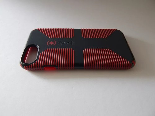 Speck Candyshell Grip Case iPhone SE/8/7/6S/6 4.7" Charcoal Grey/Dark Poppy Red - Picture 6 of 7