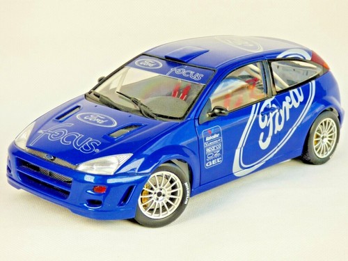 Ford Focus WRC 1999 AutoArt Presentation Car Blue 1:18 Rally Collectible Toy - Afbeelding 1 van 12