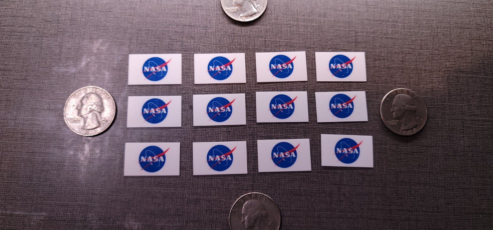 12 Pack NASA Flag Sticker Decal