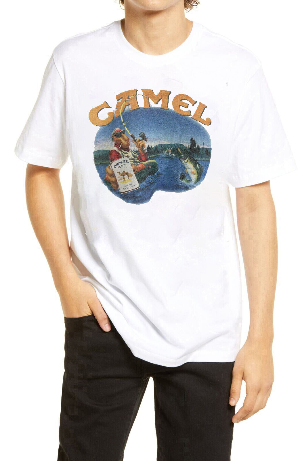 Men's Camel Smokin Joe Fly Fishing T-Shirt