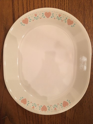Corelle Forever Yours Dinner Dessert Plate Bowl Platter Mug Pink Heart U Pick - Picture 3 of 21