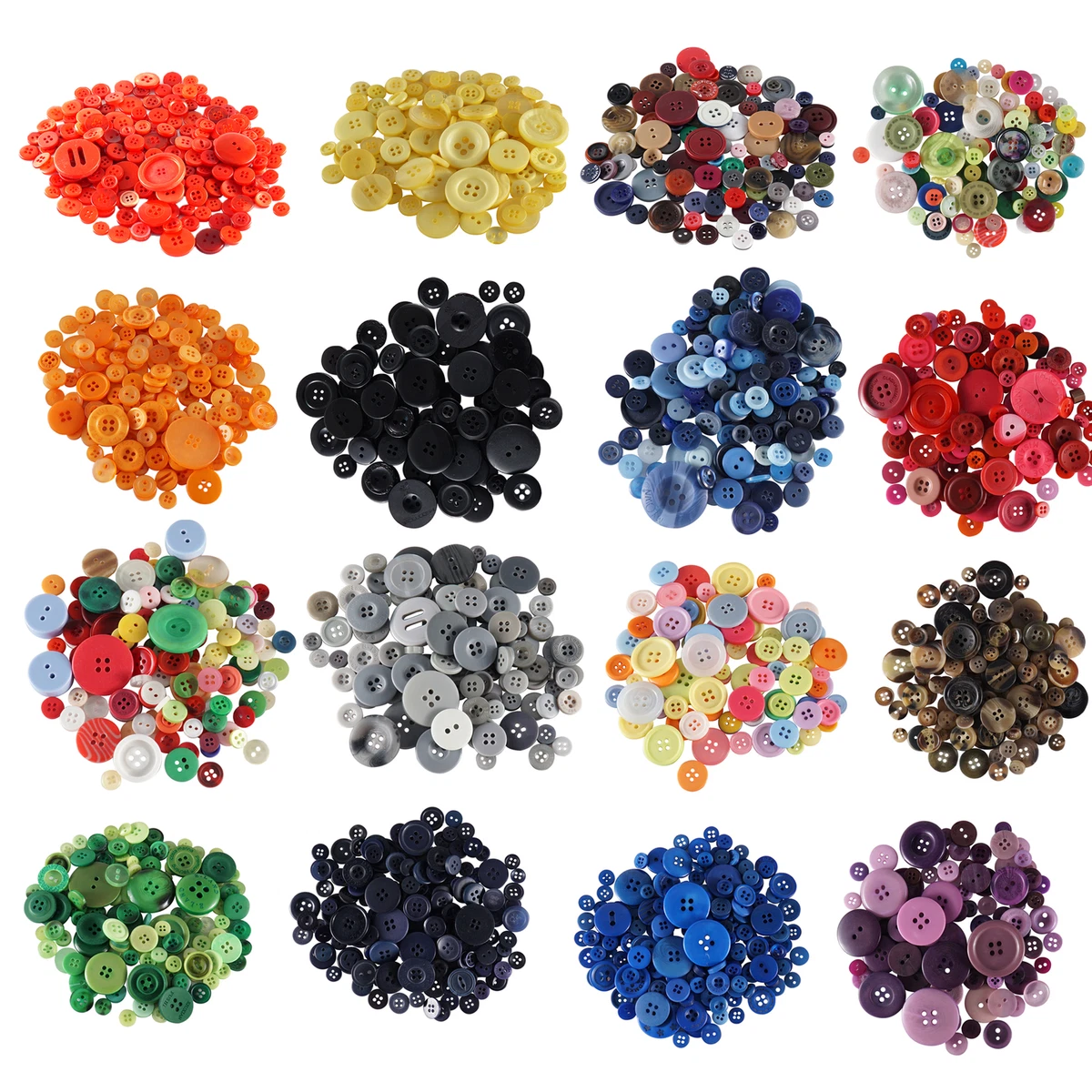 Lot De 10 Boutons Vintage Assortis - Pied Nacré, Diamètre 1,1 à 1,7 Cm, Référence 4506