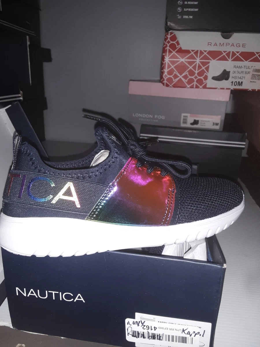 Nautica Kids Girls Running Shoes Kappil navy Rainbow size 2 shelf00p