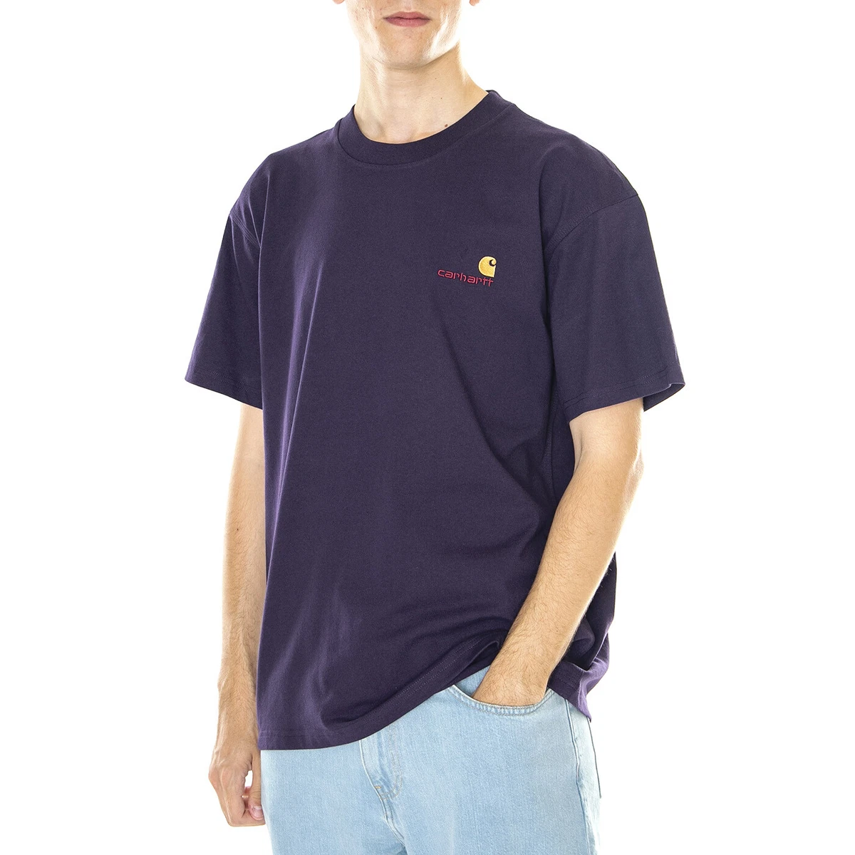 CARHARTT WIP S/S American Script T-Shirt Cassis | eBay