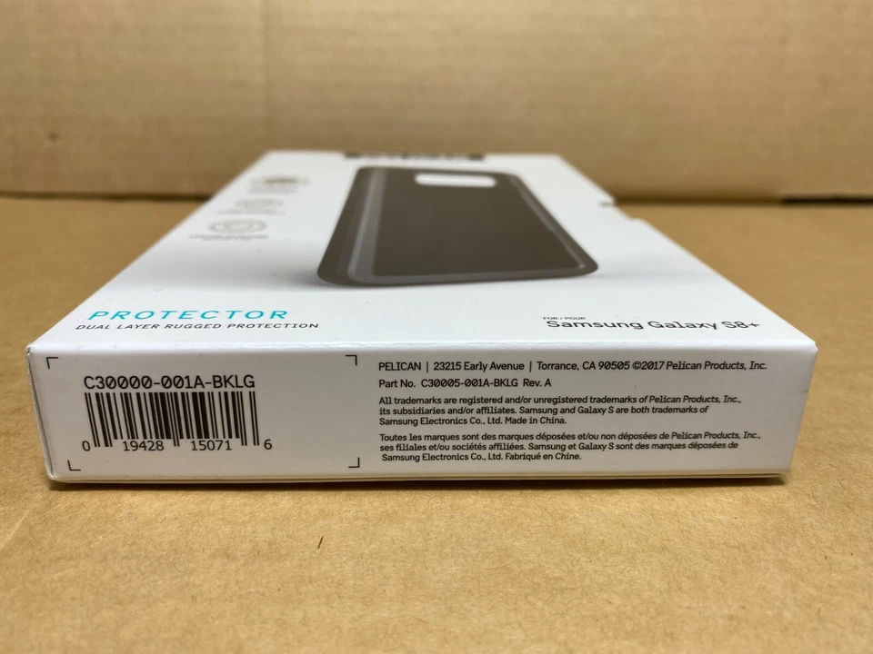 Funda Pelican Protector Samsung Galaxy S8+ Plus Negra Gris - Delgada Doble Capa Foto 2 de 4