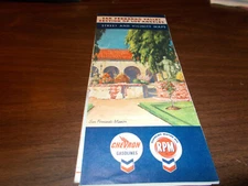 1962 Chevron San Fernando Valley Section of Los Angeles Vintage Road Map 
