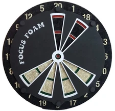 Focus Foam Cricket Segment Steel Tip Dartboard Trainer (Non Magnetic)