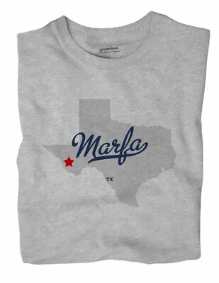 Marfa Texas TX Tex T-Shirt MAP
