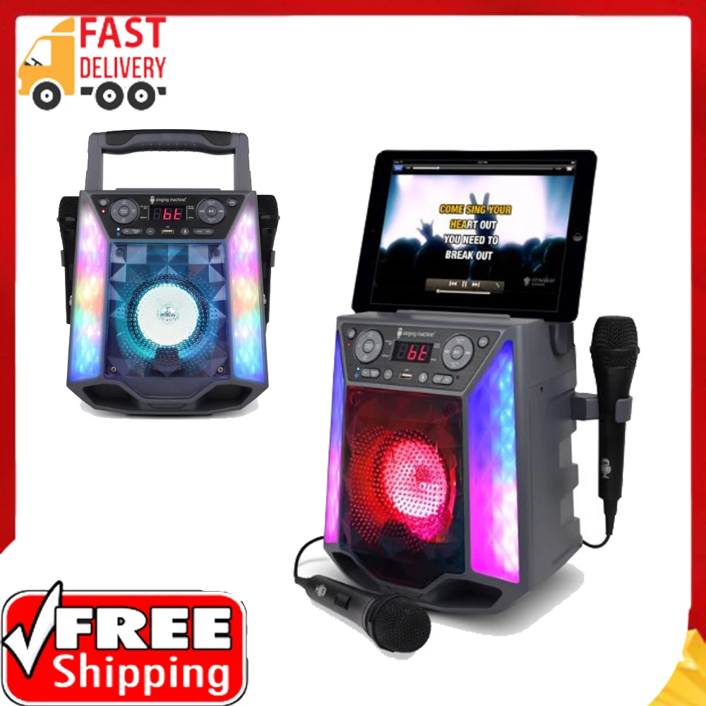Singing Machine Shine Duets with Voice Assistant Bluetooth Stand Alone
