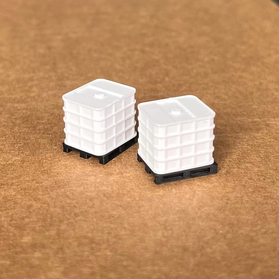 H0 IBC Container 6teilig, Modelleisenbahn Wassertank 1:87 Ladegut Baustelle - Bild 4 von 4