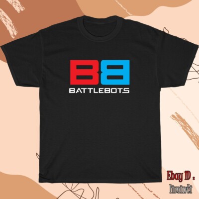 Battlebots Merch Logo Men's Black/Grey/White/Navy T-Shirt Shipped from USA