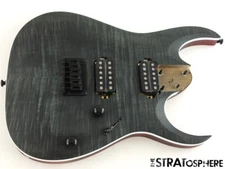 Ibanez RGA42FM LOADED BODY Flamed Maple Top Bound Transparent Gray Flat