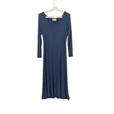 Vintage Sostanza Slip Maxi Dress Women Size M Slinky Long Sleeve 90s Capsule USA