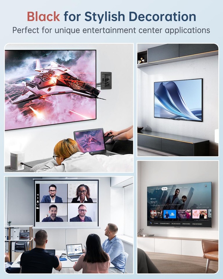 in Wall Cable Management Kit Hide TV Power Cables & Low Voltage Wires