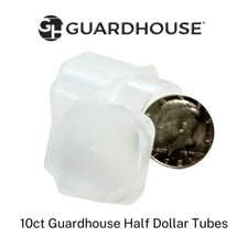 10ct Guardhouse Square Half Dollar Coin Tubes Each Holds 20 Coins