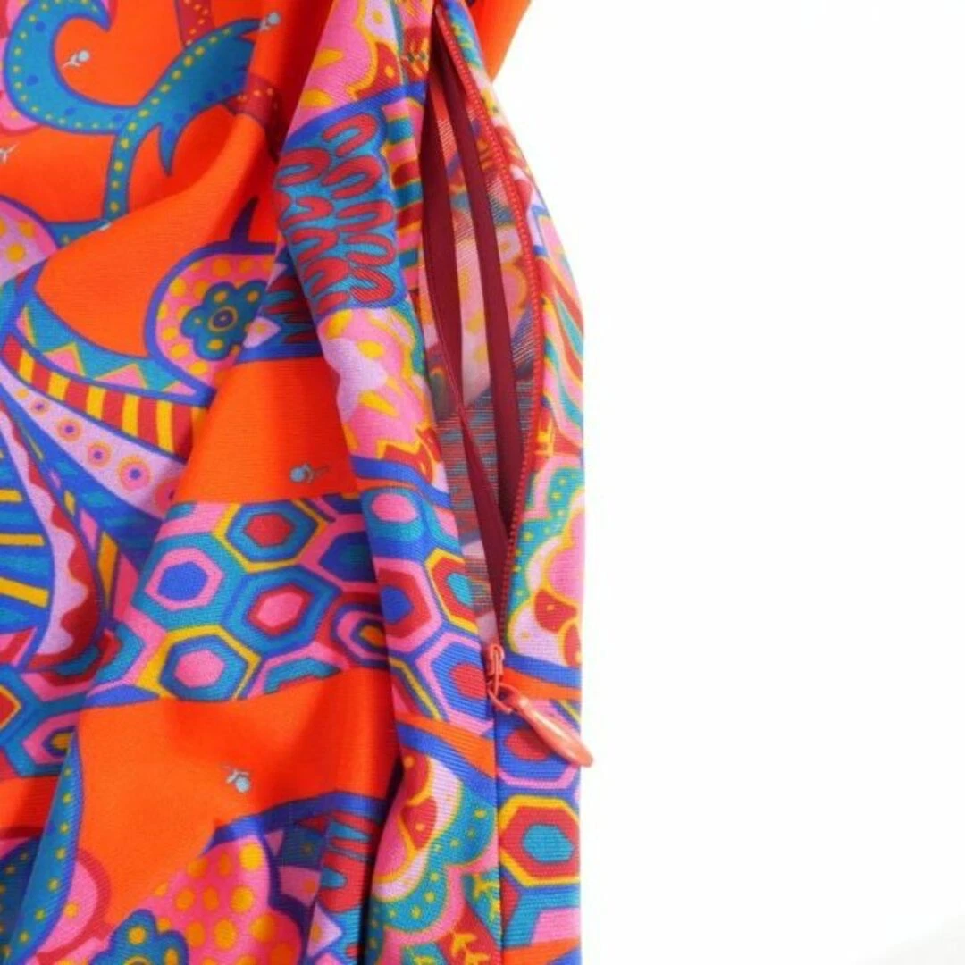 Abito DSQUARED DSQUARED2 22AW maglia viscosa increspato manica lunga XS arancione u