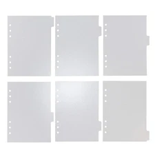 A5 Binder Dividers,6 Tab Transparent Binder Index Dividers, 6 Holes Plastic Clea