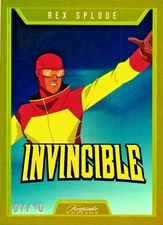 Rex Splode 2025 Invincible Keepsake Edition Yellow Foil Card #34 is 7 /10 SSP