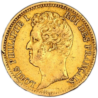 Monnaie France - Louis Philippe Ier - 20 Francs Or - 1831 B Rouen - 88 184 ex - Photo 1/2
