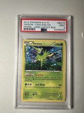 2013 POKEMON B & W VIRIZION - CRACKED ICE PROMO - LGND/JUSTICE BOX BW70 PSA 9